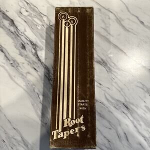 VTG Box of 12 ROOT ARISTA CANDLE 12" Tapers Gold